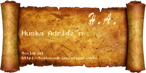 Huska Adrián névjegykártya